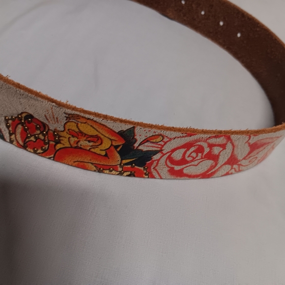 Ed Hardy Red and Gold Artistic Belt main image 5